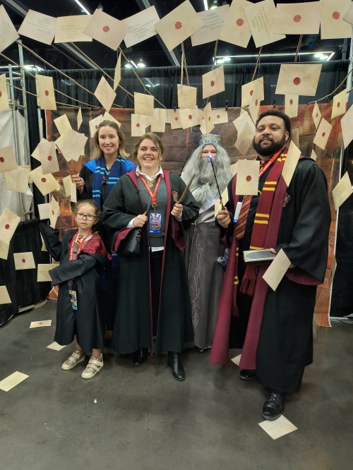 Family of Harry Potter cosplayers